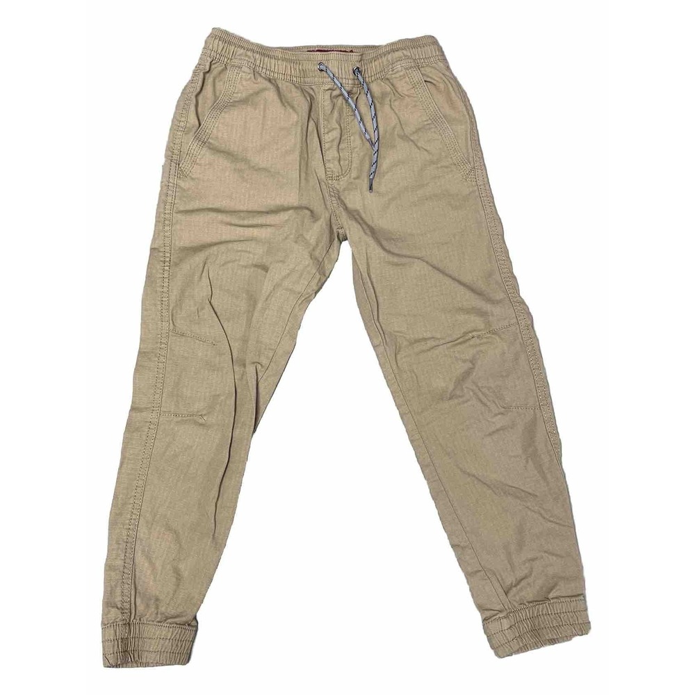 Youth Boys Plugg Khaki drawstring Joggers Size 8 - Small